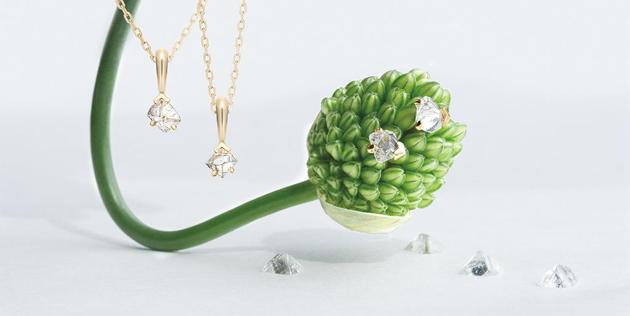 粗切割鑽石耳環「Naturale」6.15簡約上市
